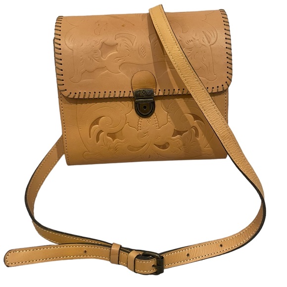Patricia Nash Carved Leather Crossbody - Picture 8 of 12